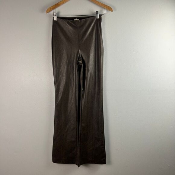 Aritzia Wilfred Elaine High-waist flared Vegan Leather pants - Picture 1 of 7